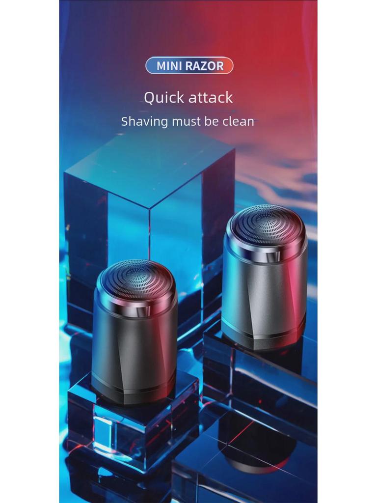 Портативная аккумуляторная мужская электробритва — полноразмерная, моющаяся конструкция