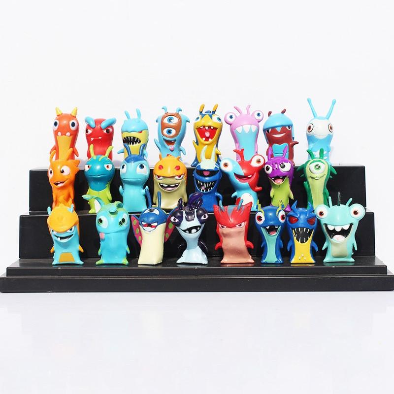 24pcs/set Slugterra PVC Anime Cartoon Cute Action Figure Hobby Toys Collection Model Tide Play Birthday Gifts For Children Kids