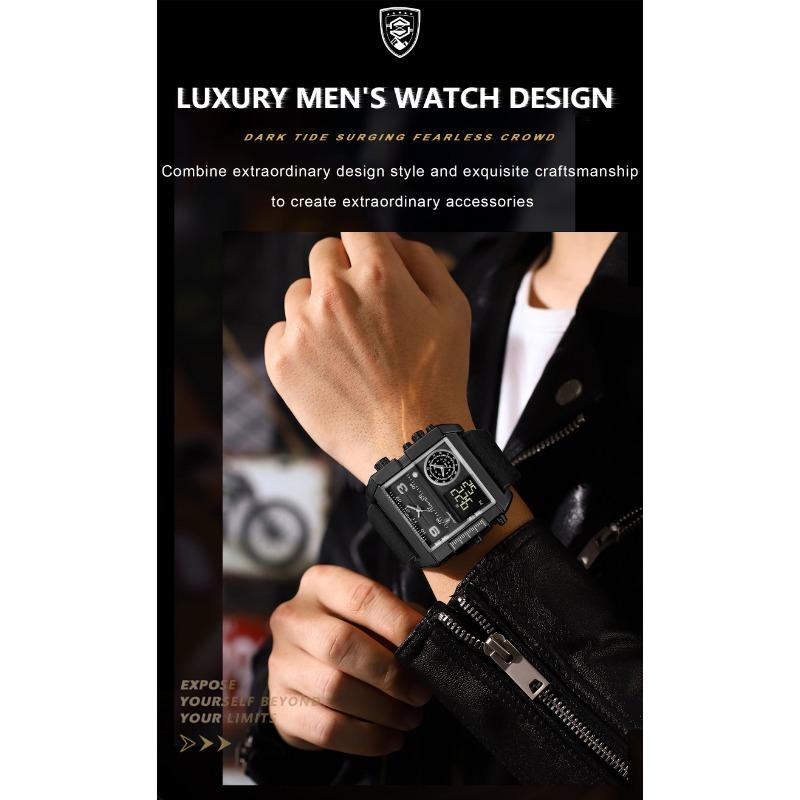 POEDAGAR Fashion Sports Digital Male Wristwatch Date Week Waterproof Luminous Casual Clock Electronic Quartz Watches