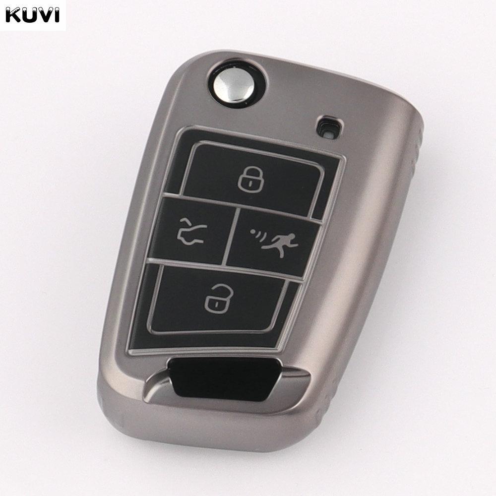 3 4 Кнопки ТПУ Чехол для Ключа Автомобиля Для Vw Volkswagen Golf 7 Mk7 Tiguan Mk2 Seat Ateca Leon Fr Ibiza Skoda Octavia Kodiaq Сумка для Брелока
