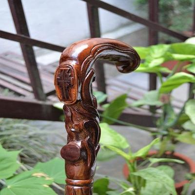 Христианский крест, деревянная трость ручной работы, деревянная резная трость с изогнутой ручкой, трость паломника, удобная поддержка для мужчин и женщин