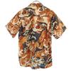 MAKANALEI Рубашка Алоха с коротким рукавом с тигровым узором XS Коричневая Мужская Б/У