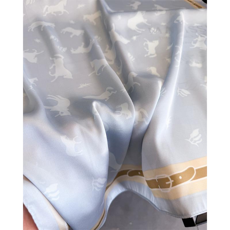 Women S Printed Equestrian Small Square Scarf For Sun Protection