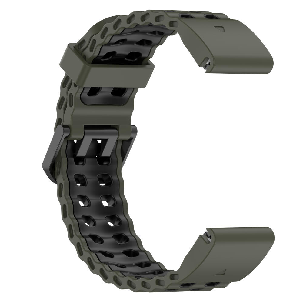 QuickFit 22mm 26mm Fenix8 Watch Band For Garmin Fenix E 8 47mm 51mm 7 7X 6 6X/Epix Pro/Enduro 3 Two-Tone Silicone Strap Bracelet
