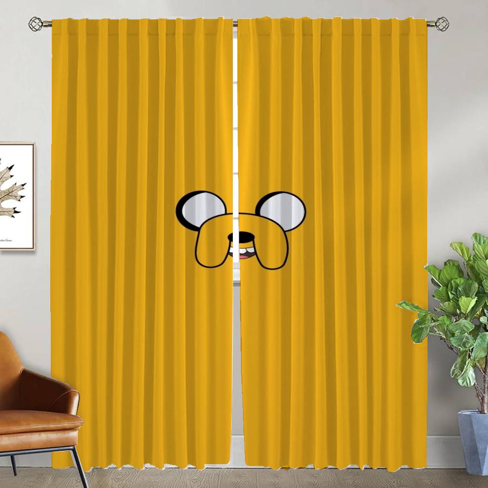 Время приключений Домашние шторы для интерьера 2 штуки Шторы-перегородки для гостиной Шторы Хэллоуин Украшение Жалюзи Кухня