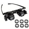 with LED Lights Watch Repair Magnifier Head Eye Glasses Loupe Lens  For Watch Repair and Jewelry