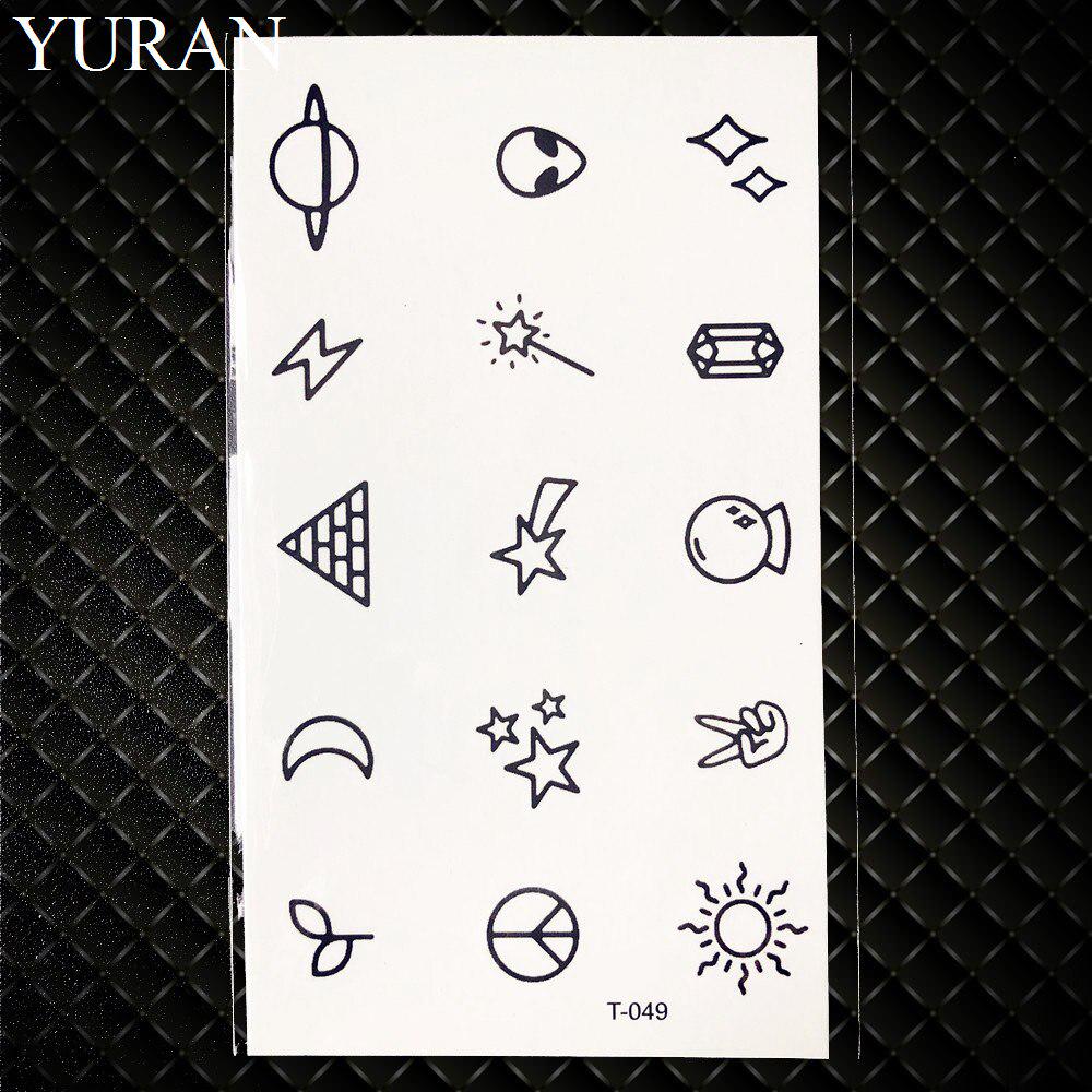 1PC Sexy Feather Words Black Letter Temporary Tattoo Body Art Drawings Sticker Hand Tatoo Childrens