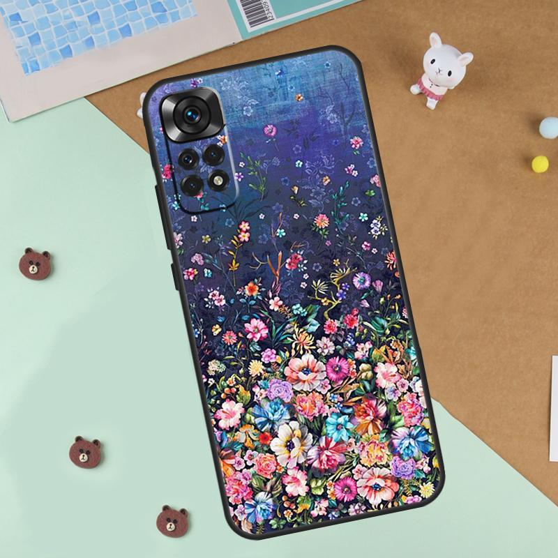 Oil Painting Boho Flower Art Case For Xiaomi Redmi 14C 10C 12C 13C Cover For Redmi Note 13 Pro 14 9 10 11 12 10S 11S 12S