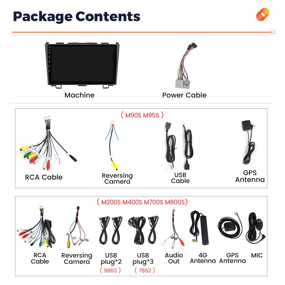 8+256G Android Auto CarPlay All In One For Honda CR-V 2006-2012 Stereo GPS Audio Multimedia Player Car Radio 2Din Head Unit DSP