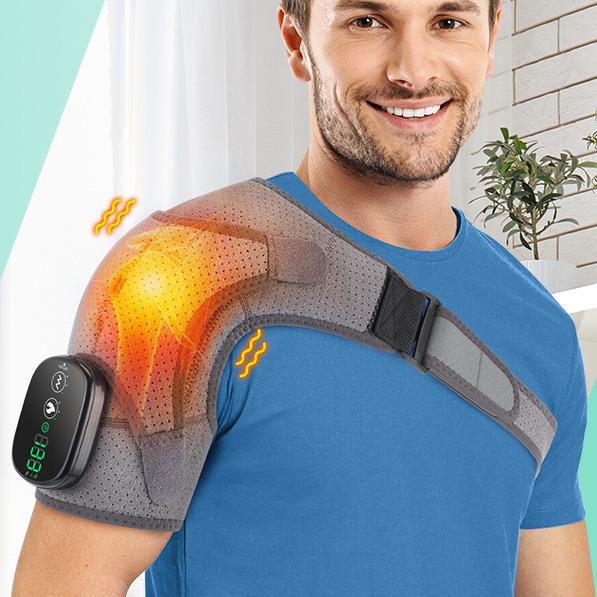 Беспроводной нагревательный массажер для плеч с вибрационной терапией