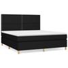Maison Exclusive - Sommier à lattes de lit avec matelas Noir 180x200 cm Tissu