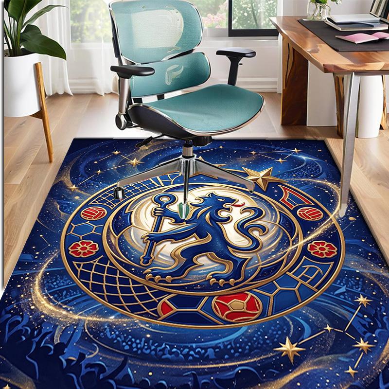 Chelsea Football Club Pattern Rug, Indoor/Outdoor Mat, for Picnic, Gameroom, Bedroom, Office, Living Room, Home Decor Carpet, Birthday Gift