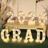 8/9 шт. 2026 Grad Светящийся Буквенный Знак Светодиодный Маркиз Буква Свет Работа от Батареек Детский Сад Старшая Школа Колледж Украшение для Выпускного Вечера