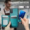 For Samsung Galaxy A51 4G SM-A515 Case JEEHOOD J09 RFID Blocking Card Holder Leather Back Phone Cover Magnetic Case