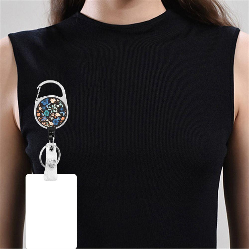 Lanyard Clip Retract Pull Key Chain Name Tag Holder Badge Holders ID Card Key Ring Badge Reel Clip