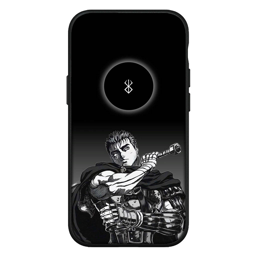 Чехол для iPhone 16 15 Xiaomi Redmi Note 14 13 12 11 Pro Max X 8 9 16e Samsung Galaxy S25 S24 S23 Moto G54 OPPO Huawei Аниме Берсерк Гатс Чехол для телефона