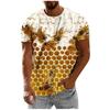 Men'S T-Shirt Short Sleeve Printed Summer Round Neck Top Trend Casual Sweatshirt