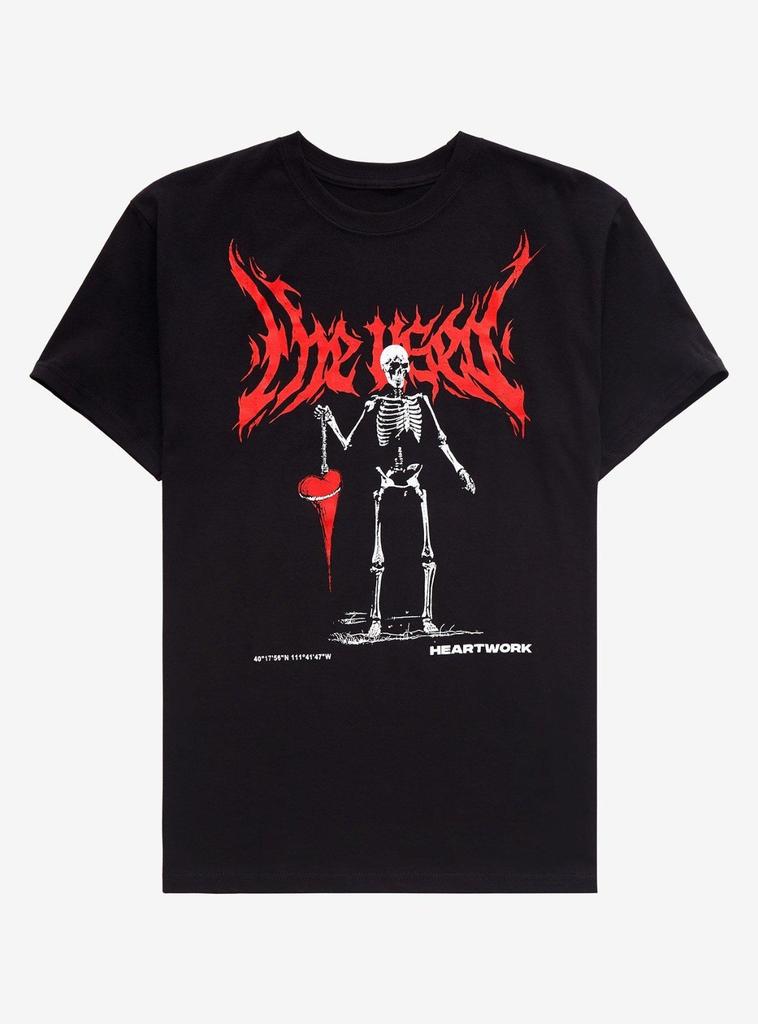 NEW The Used Heartwork Skeleton Heavy Cotton Black T Shirt For Men BT602
