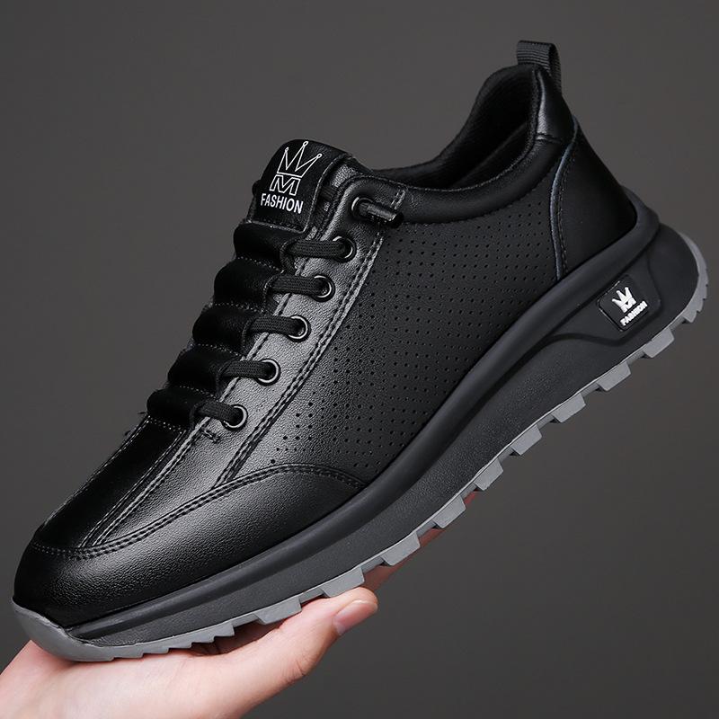 Весна Осень Новые Туфли для Мужчин Натуральная Кожа Повседневная Спортивная Обувь Уличная Мода Дизайнерские Кроссовки Из Коровьей Кожи