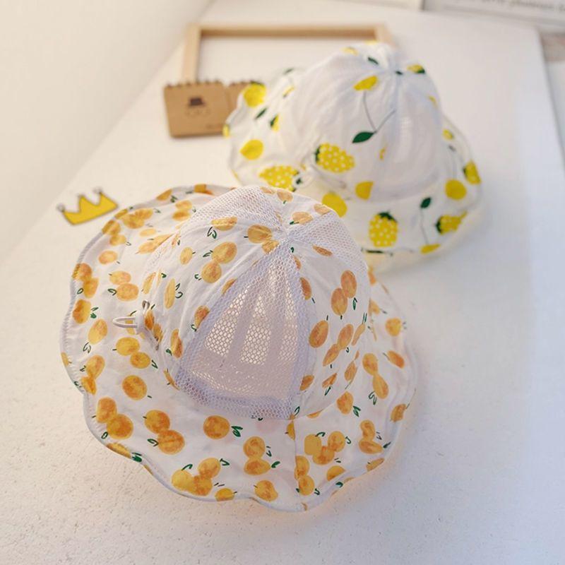 Детская солнцезащитная шляпа, летняя сетчатая солнцезащитная шляпа, милая детская шляпа с большими полями, шляпа рыбака, пляжная солнцезащитная шляпа