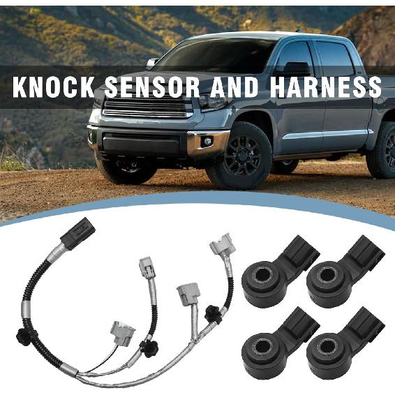 Knock Sensor with Harness for Toyota Tundra 5.7 2007-2021 for Sequoia 5.7 2008-2022 Replaces 82219-0C020 89615-20090 8961520090