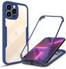 Прозрачный чехол для телефона с полной защитой на 360° для iPhone 14 Plus 13 12 11 15 Pro XS Max X, мягкая передняя пленка + задний жесткий чехол-бампер из ПК