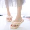 Slides Women 2024 Winter Female Flip Flop Fashion Plus Size Soft Furry Slippers Women Non Slip Indoor Floor Slides Zapatos Mujer