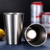 304 Stainless Steel Quick-frozen Beer Glass Water Cup Single-layer Cold Drink Cup Metal Cup Handy Cup
