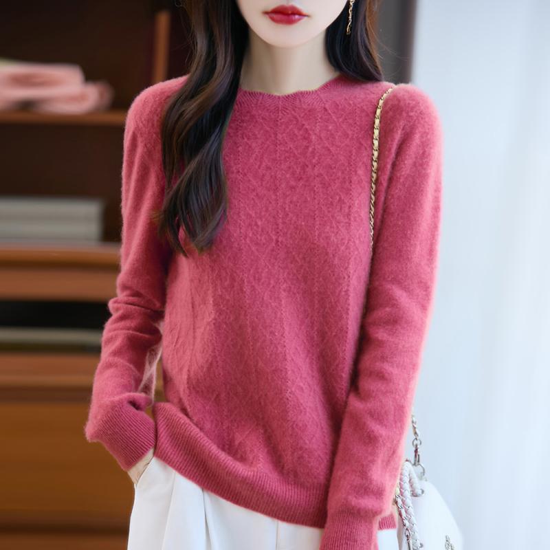 Женский кашемировый свитер Qinghe кашемир 30% кашемир 70% шерсть осенне-зимний пуловер теплый и модный