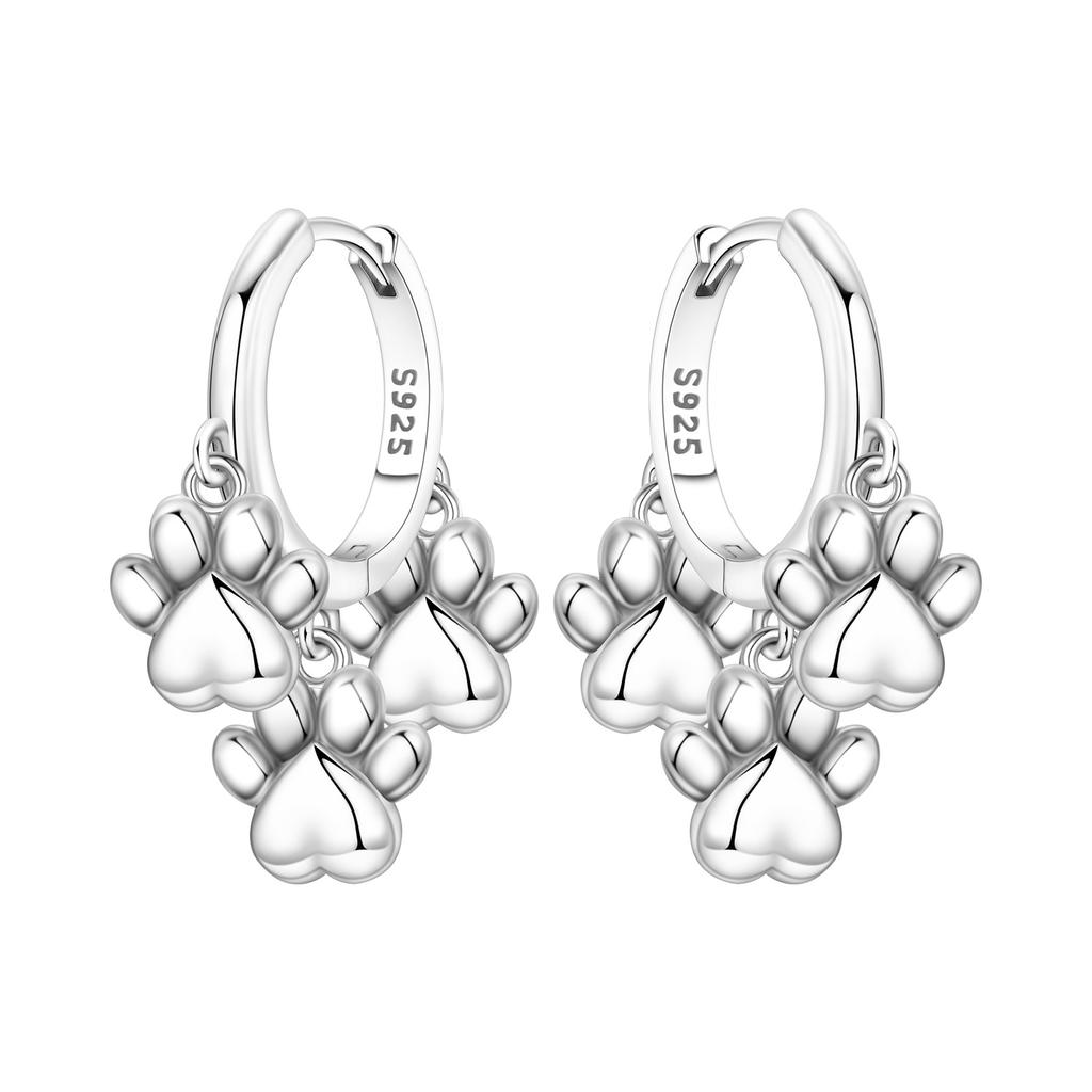 Orstarry 925 Silver Pink Heart Musical Drop Earrings Women Earrings Charm Fashion Versatile Party Jewelry Gifts