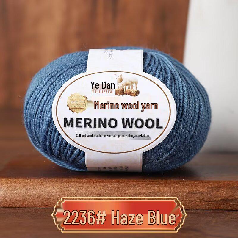 Пряжа из мериносовой шерсти средней толщины ручной вязки для свитеров, шарфов, шапок - 213 Овечья шерсть - 3 нити