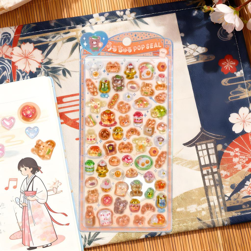 3D Стикеры Милые Смоляные Материалы для Скрапбукинга Фигурки Животных Наклейки Украшение для Телефона для Детей Девочек Малышей Скрапбук Телефон Журнал