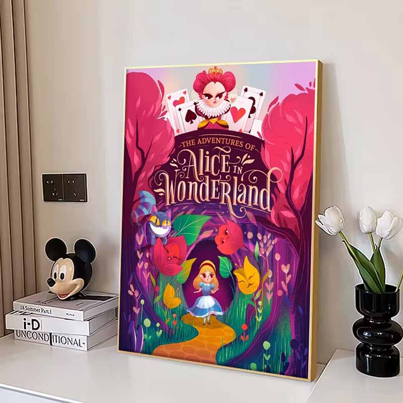 Disney Алмазная мозаика Алиса в Стране Чудес Сказочная Иллюстрация Мозаика Вышивка Создание Изображений Алмазная Живопись Вышивка Крестом Домашний Декор 5D Сделай Сам