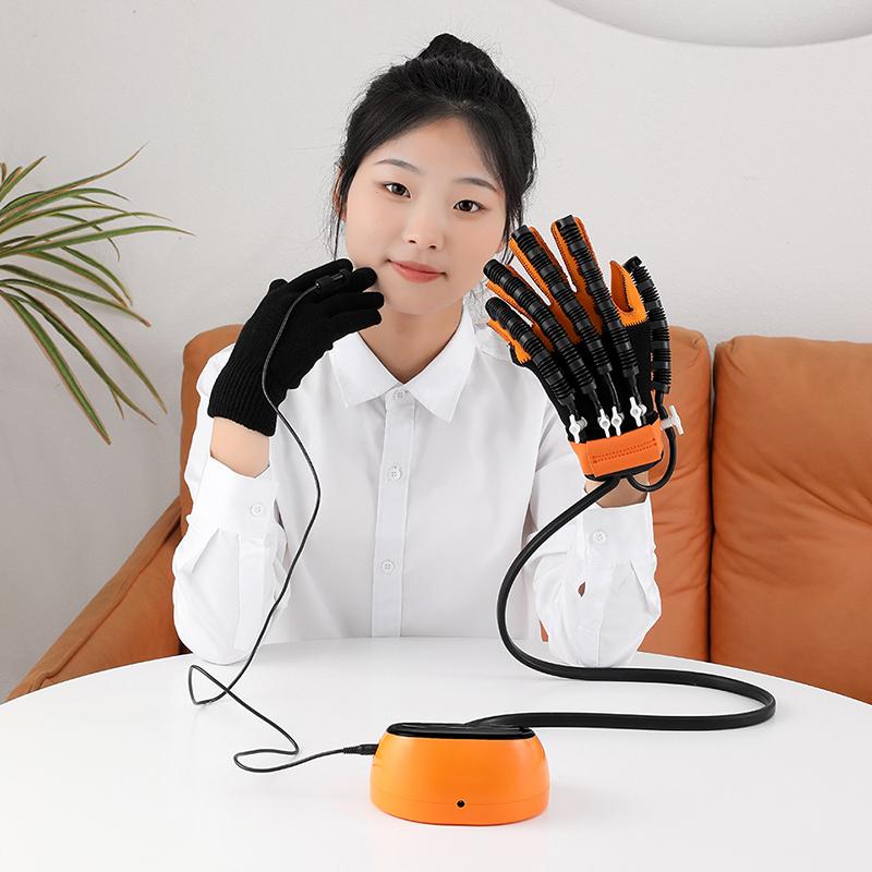 Rehabilitation Robotic Gloves with Heating Stroke Hemiplegia Hand Rehabilitation Device Finger Trainer Hand Massager