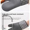 Silicone Insulated Gloves Single Oven Gloves High Temperature Resistant Nonslip Anti Scalding for Kitchen Cooking Baking BBQ