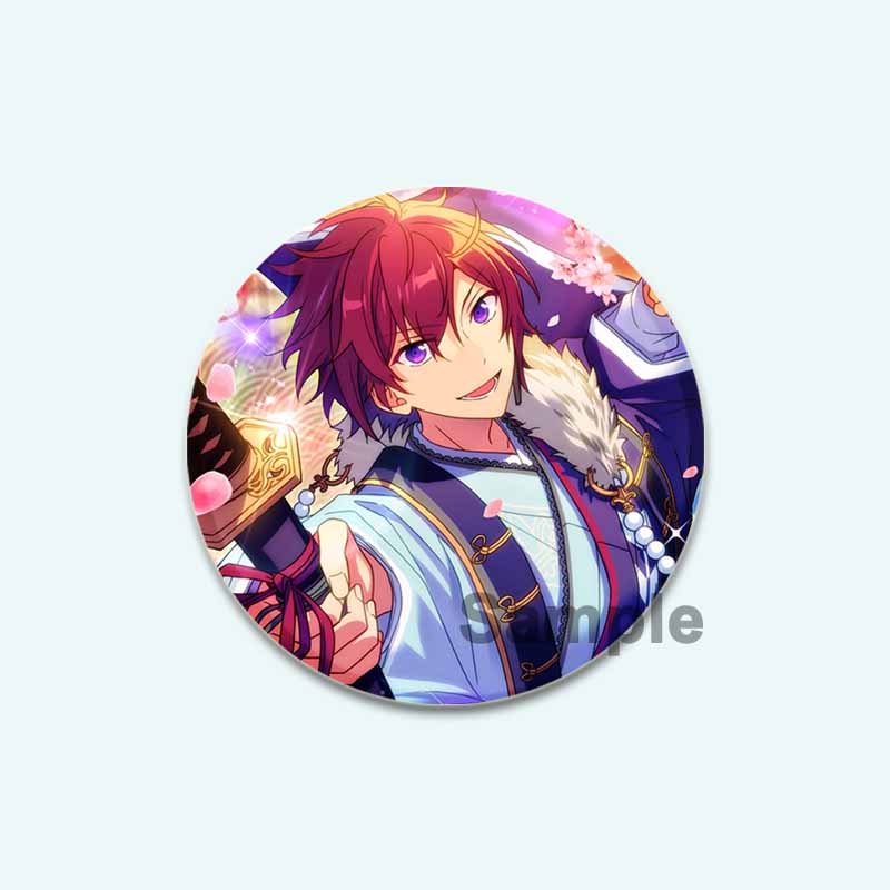 32/44/58mm Anime Collection Ensemble Stars Tinplate Pin Round Cartoon Snap-in Brooches for Backpack Accessories Badge Handmade Decoration