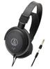 Audio-Technica ATH-AVC200 Wired Headphones for Music and Movies, 6.3mm Standard3.5mm Mini Connection, Black