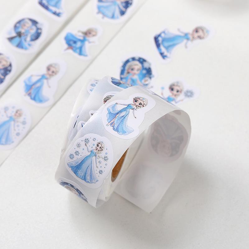 500pcs Elsa Princess Children's Princess Cartoon Encouragement Reward Stickers for Girls Frozen Decorative Stickers