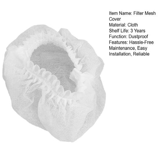 100 шт., сменный вакуумный сетчатый фильтр, нетканый эластичный сетчатый чехол с крышкой, одноразовый, простая установка