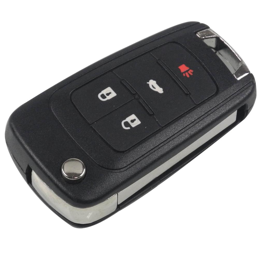 Jingyuqin 20p Flip Folding Remote Car Key Shell For Chevrolet Cruze Epica Lova Camaro Impala 2 3 4 5 Button HU100 Blade