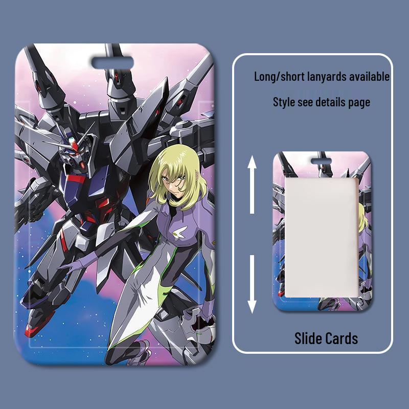 Силиконовый держатель для карт Gundam Seed для студенческих, рабочих, ID и кампусных карт.