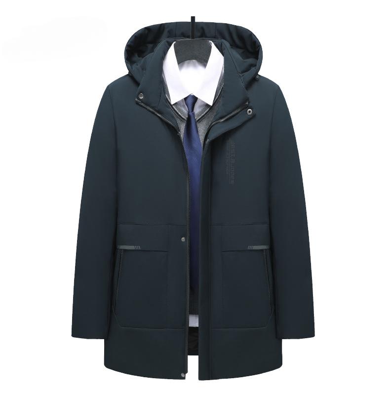 Winter Coat Thick Warm Cotton Coat Middle-aged Business Casual Cotton Coat Medium-long Cotton Coat Middle-aged and Elderly Men's Clothing