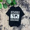 Stussy Футболка унисекс с большим логотипом серии Города Винтаж