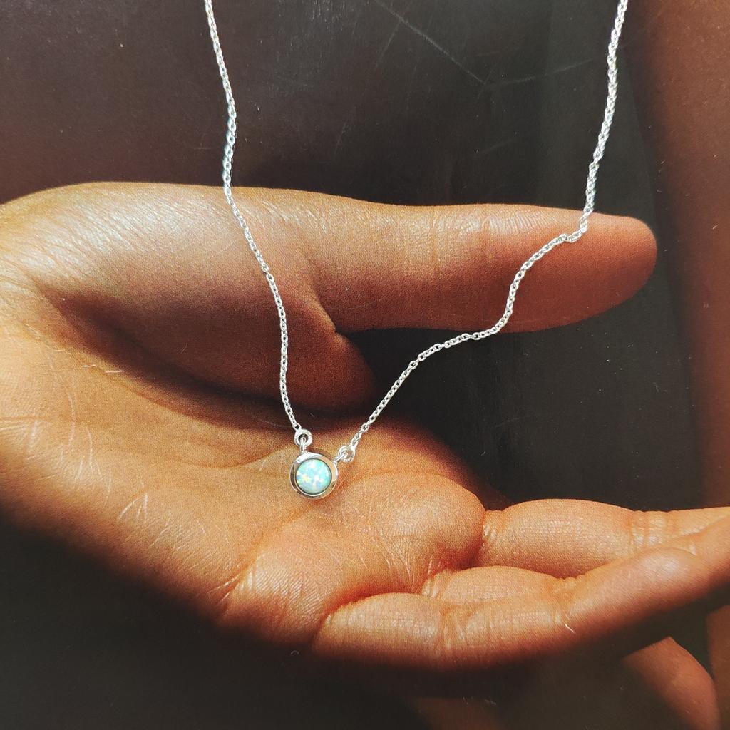 Серебряное колье с опалом 0.219ct (2118480)