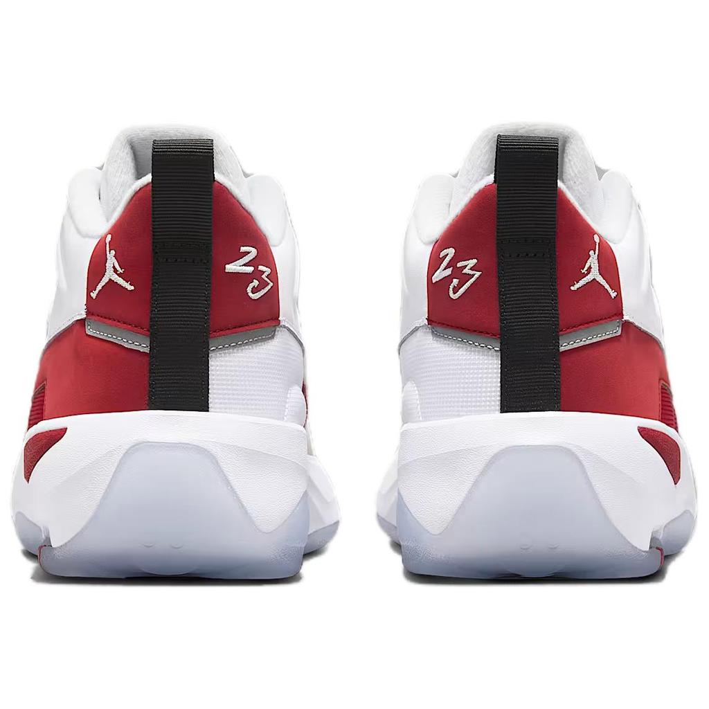 Jordan Max Aura 7 Abrasion Resistant Mid top Casual Shoes Men's White Red HQ2091-106