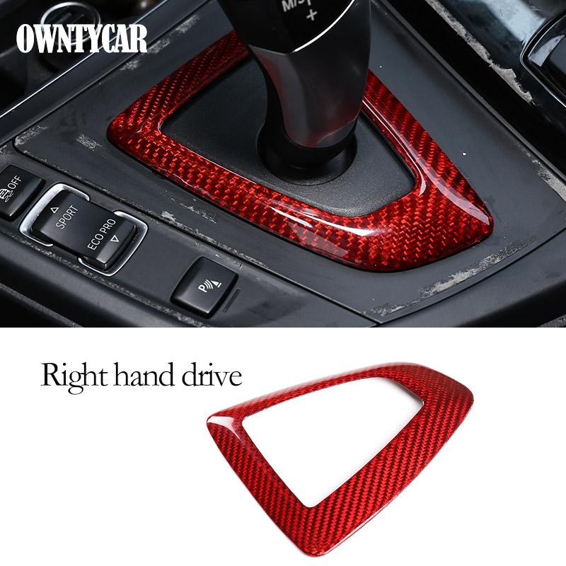 Для BMW 3 4 серии F30 F31 F32 F35 2013-2019 Накладки-наклейки Декоративная отделка Панели переключения передач Консоли Автомобиля из Настоящего Углеродного Волокна