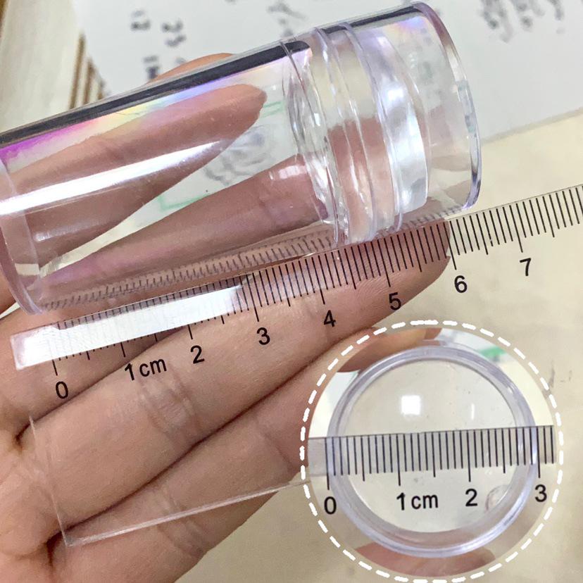 Набор прозрачных силиконовых инструментов для стемпинга французского нейл-арта со скребком