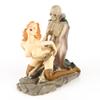 Wear-resistant Anti-deform Stylish Vivid Eye-catching Couple Sculpture Novelty Desk Statue Ornament Art Statue