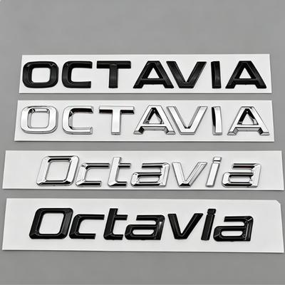 3D ABS Хромированный Черный Логотип Octavia Буквы Значок на Задний Багажник Автомобиля Для OCTAVIA 1 2 3 4 A5 A7 MK3 Наклейка Аксессуары