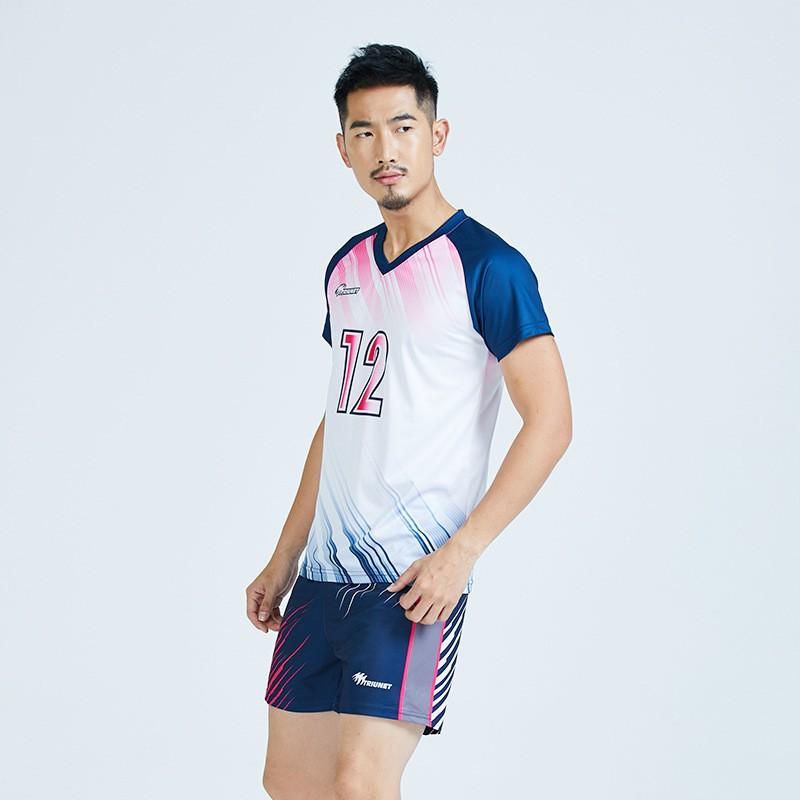 Unisex Volleyball Jersey Set Short Sleeve Sport Shirt Training Competition Fall